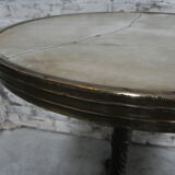 Bistro table with cast iron leg