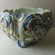 Old ceramic pot cover, decoration flowers, Rouen