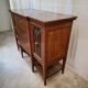 English mahogany glass-fronted buffet