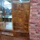 Restored 1960s Mid-Century Walnut Display Cabinet with Slatted Glass