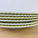 Set de 6 assiettes plates en faïence vintage