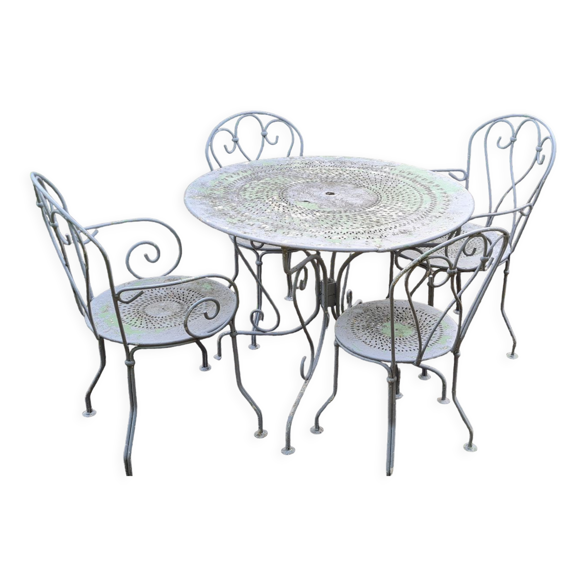 Wrought iron garden furniture