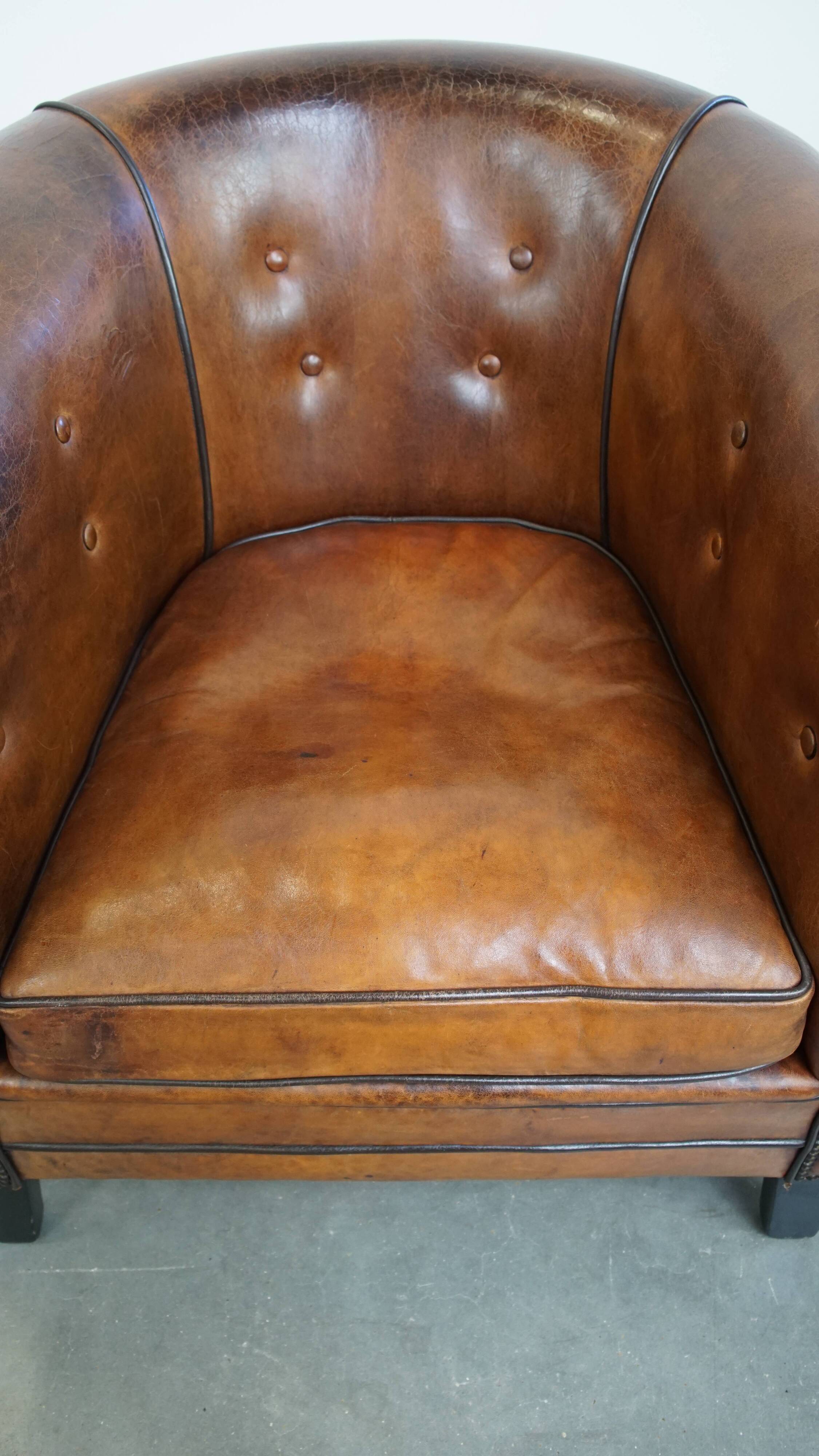 Sheepskin Leather Club Chair