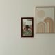 Vintage rectangular mirror in solid wood
