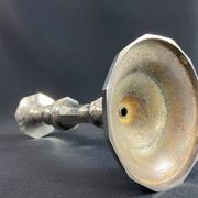 Regency style silver-plated bronze torch candle holder