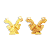 Paire de lampes bougeoirs céramique