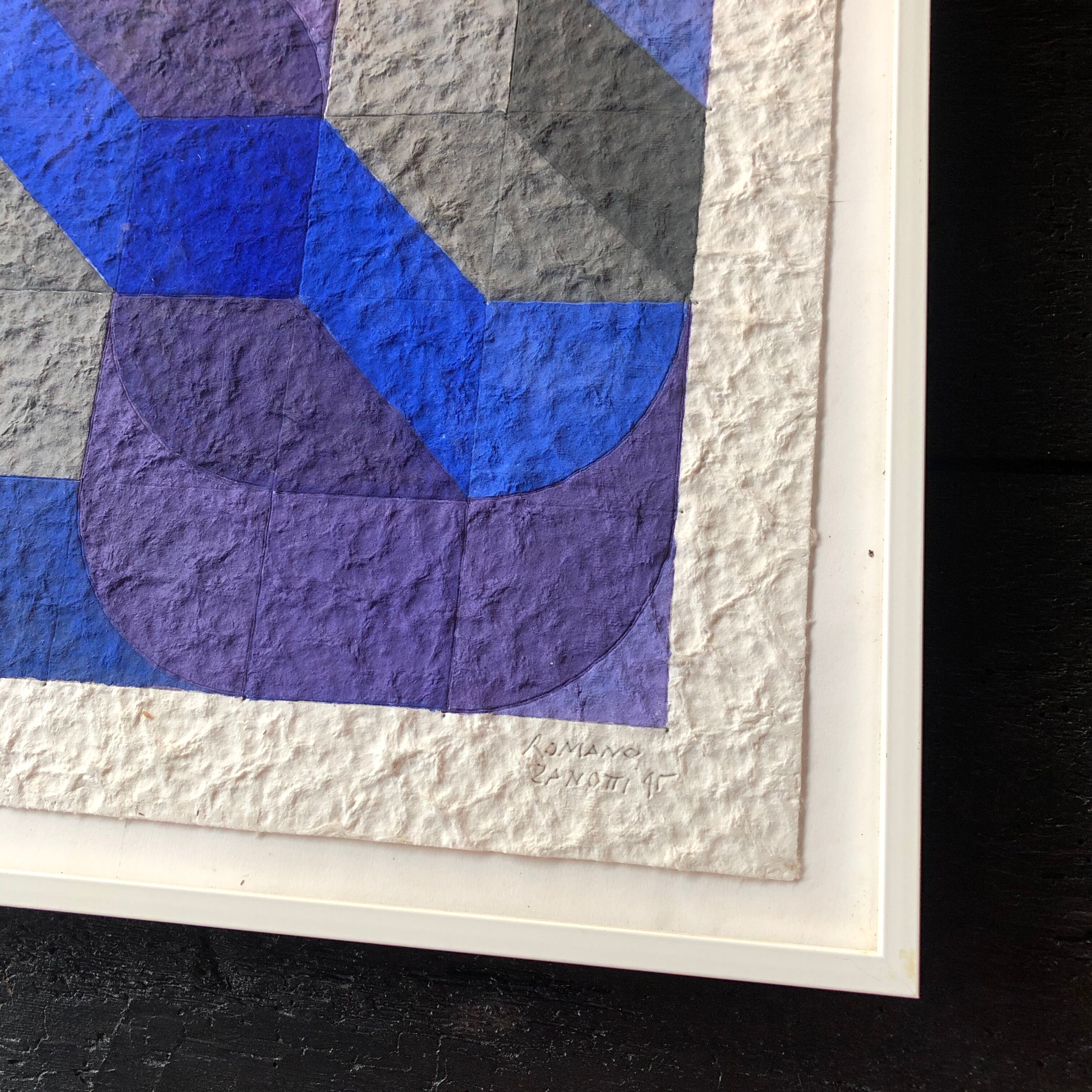 Romano Zanotti, gouache on framed paper