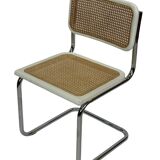 Cesca design chair model b32 in chrome white