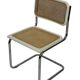 Cesca design chair model b32 in chrome white