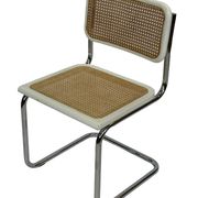 Cesca design chair model b32 in chrome white
