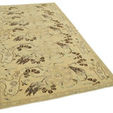 1970s handwoven anatolian beige carpet 156 cm x 281 cm