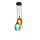 Flavio Poli for Seguso Vetri d’Arte, three-light glass chandelier, 1950s