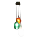 Flavio Poli for Seguso Vetri d’Arte, three-light glass chandelier, 1950s