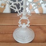 Pair candlesticks candlesticks 3 fires patina linen