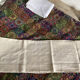 Drap 2 personnes en métis avec bandeau à petits ronds brodé