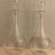 Pair of ancient decanters made of Baccarat crystal, Greek friezes