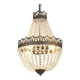 Lustre corbeille en cristal et bronze de style Empire