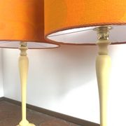 Paire de Lampe vintage upcyclée - upcycling - Orange pop
