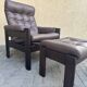 Fauteuil et repose-pieds Ekornes Amigo vintage – Rénové