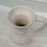 Pitcher ceramic white pitcher signed San pol