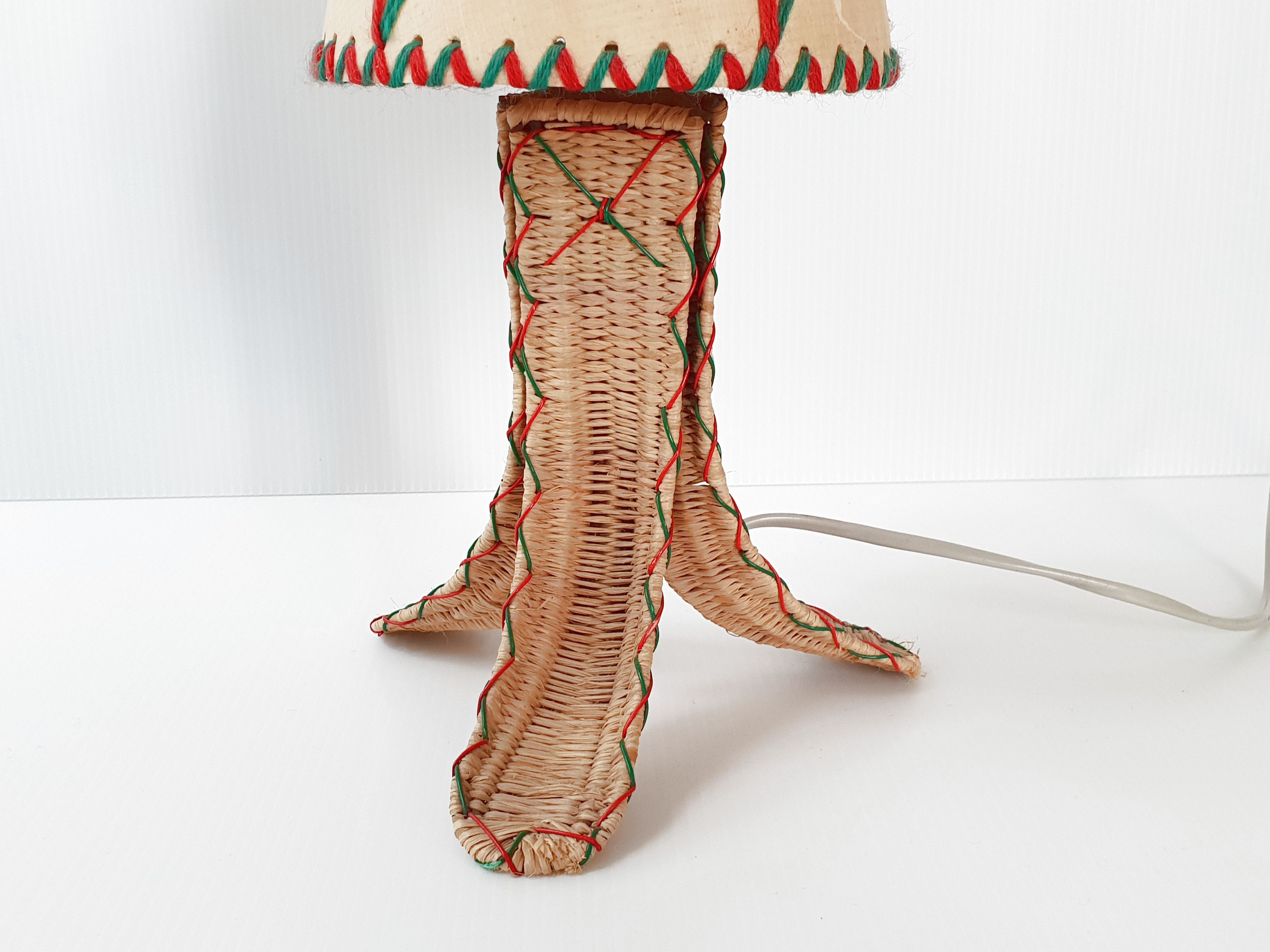 Rattan lamp 1950