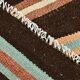 Tapis Kilim à rayures marron et beige