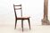 Bistro chair in fawn leatherette and dark oak