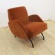 Fauteuil en velours Janusz Rozanski, années 1950