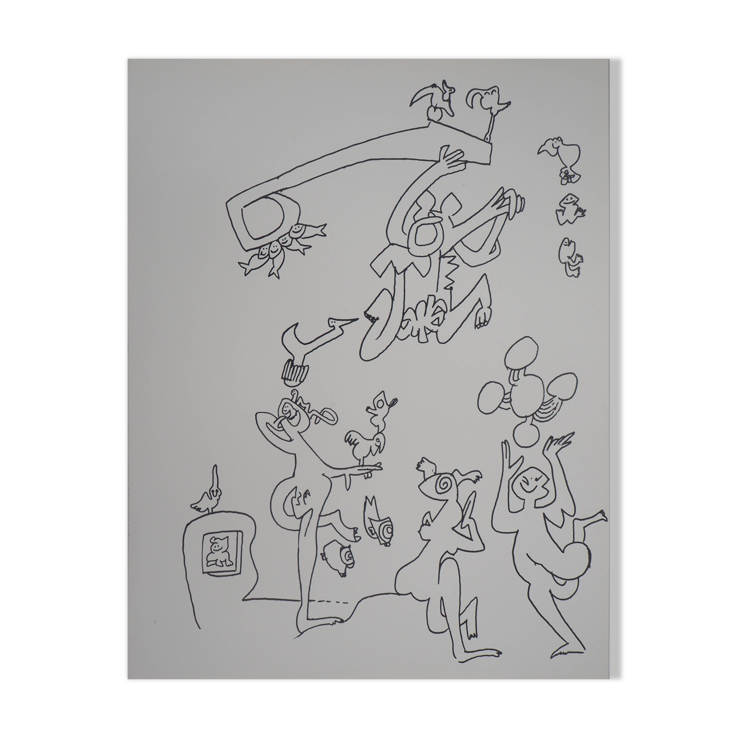 Roberto matta: joyful characters - original lithograph