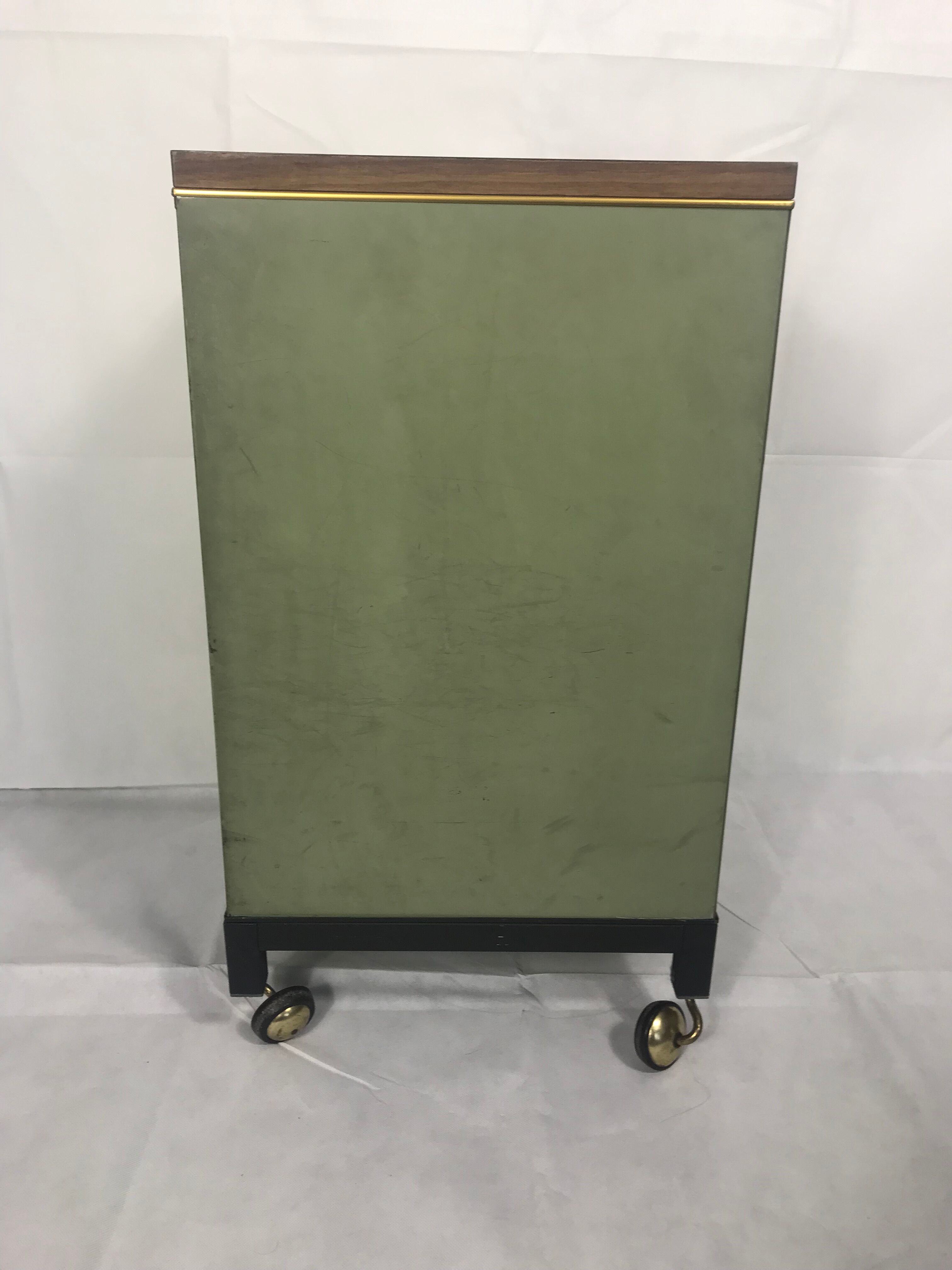 Metal filing cabinet with drawers