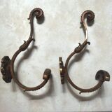 Bronze coat hanger pair