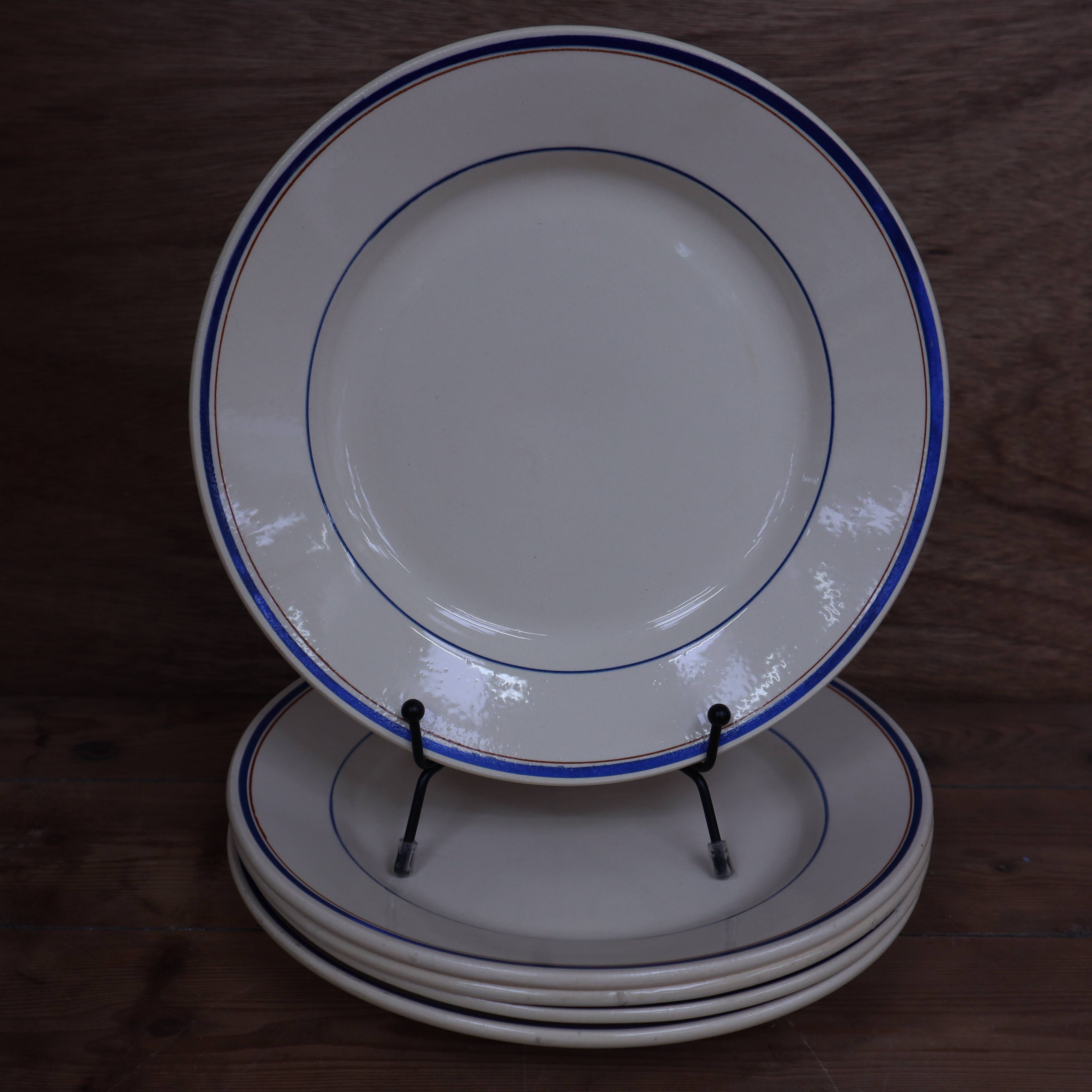 Lot de 5 assiettes plates « Moulin des Loups – Louvois »