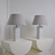 Pair of marble lamps by Maison Barbier 1960