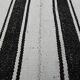Black and white striped kilim rug 60 x 213 cm