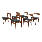 Chaises en teck danois des années 50 de Farsö Stolefabrik, Danemark, ensemble de 6