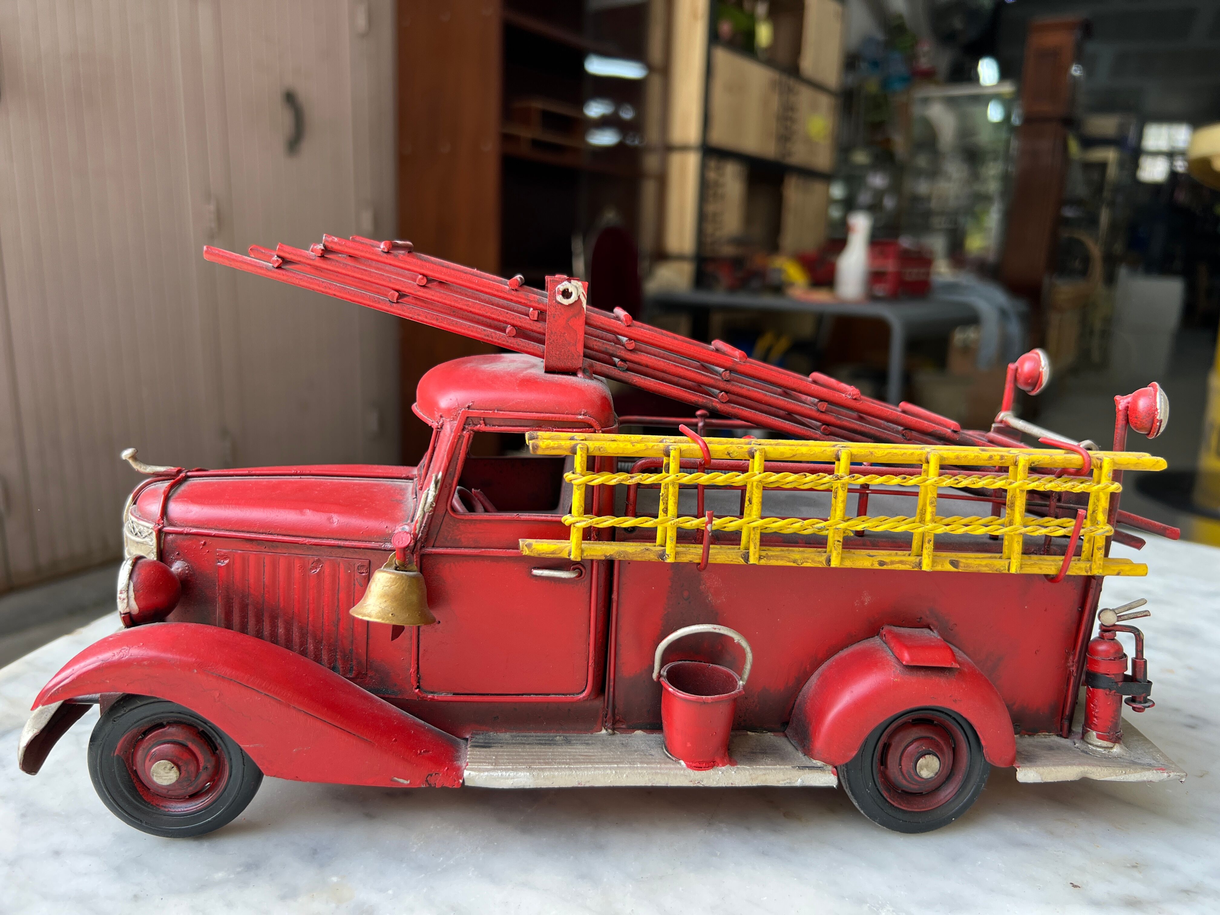 Vintage metal fire truck