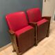 Pair 1950 1960 vintage cinema armchairs