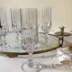 9 flûtes à champagne en cristal ciselé