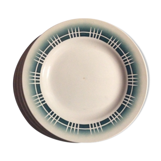 Set of 6 plates of sarreguemines digoin