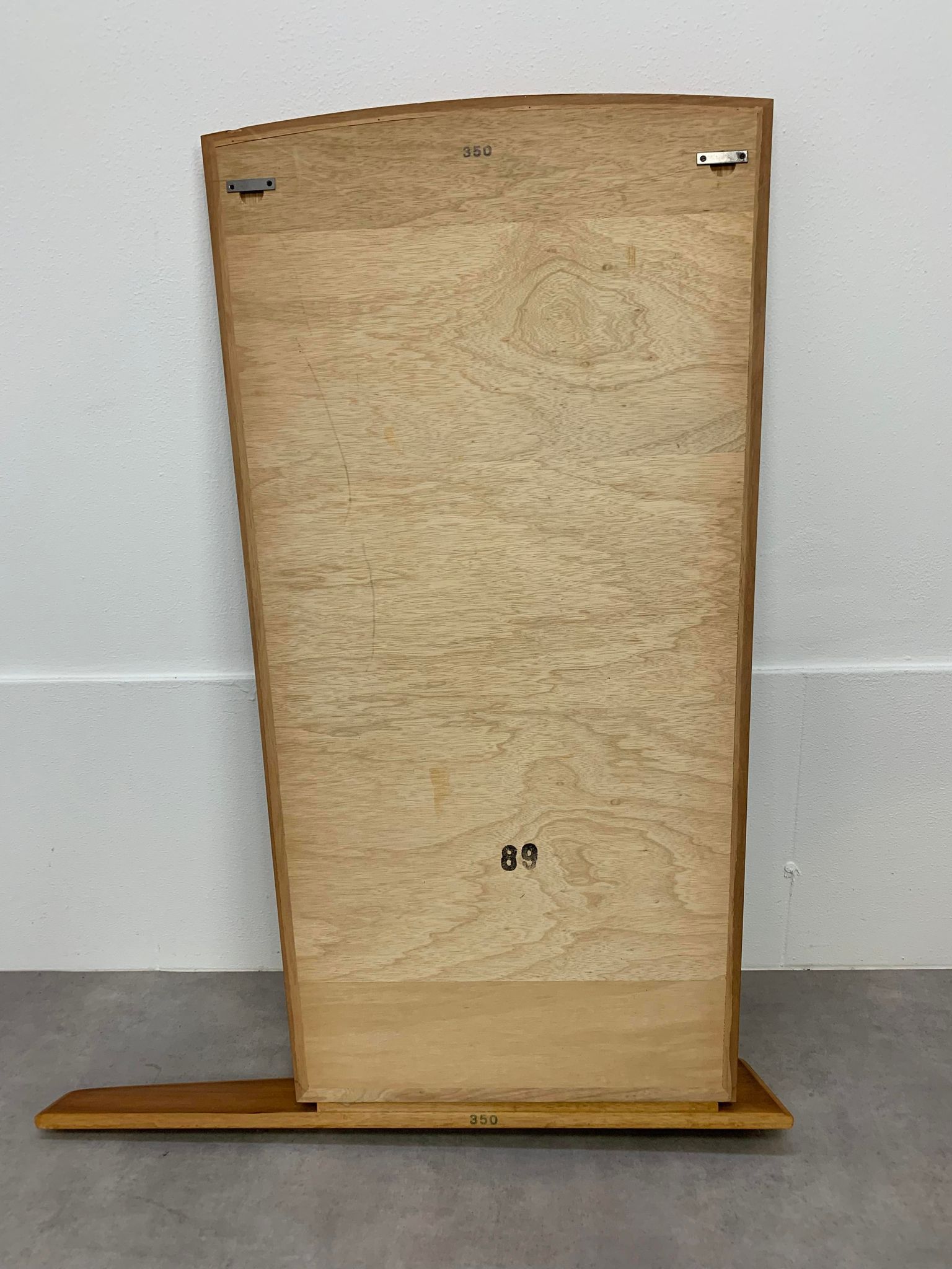 50s shelf mirror asymmetrical wood