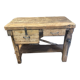Old wooden workbench of shoemaker carpenter of the 50s