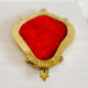 Small antique mirror in baroque style – gold frame in bronze or brass.