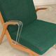 Paire de fauteuils ULUV bois et tissu vert bouclette
