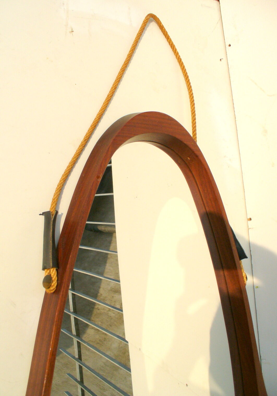 Miroirs en teck danois du milieu du siècle années 1950 41x84cm