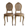 Pair of golden wooden chairs