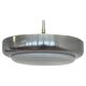 Big chrome milk glass Bauhaus pendant / lamp - 1930s