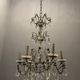 Lustre italien antique en cristal d’argent, années 1940