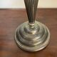 Pair of art deco style candle holders in silver metal