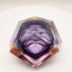 1960s rare colours multifaceted ashtray or catch-all in Murano glass by Flavio Poli for Seguso. Made in Italy