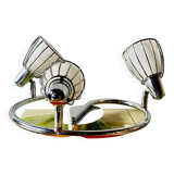 Vintage ceiling light with three adjustable spots in chrome metal